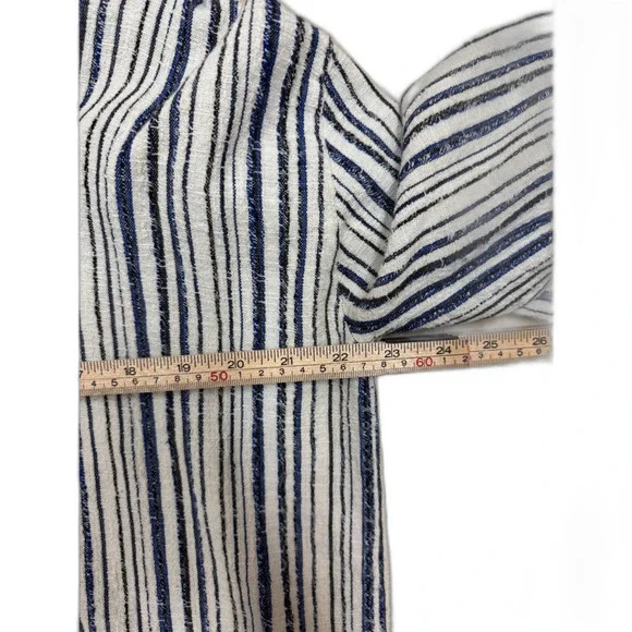 Grigoropoulos Kyriakos Stripe Greek Poncho Short Sleeve XL Vacation Coverup - Picture 6 of 6
